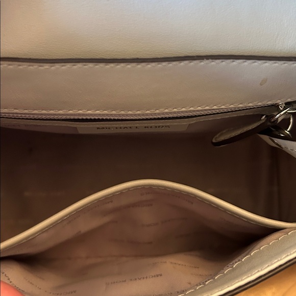 Michael Kors Whitney Small Satchel Gray Leather Crossbody Bag - Picture 3 of 5